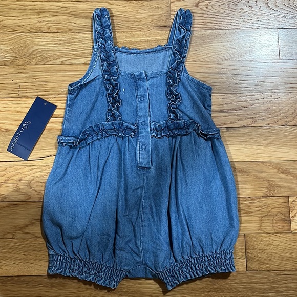 Baby girl overalls with ruffles - Picture 3 of 3